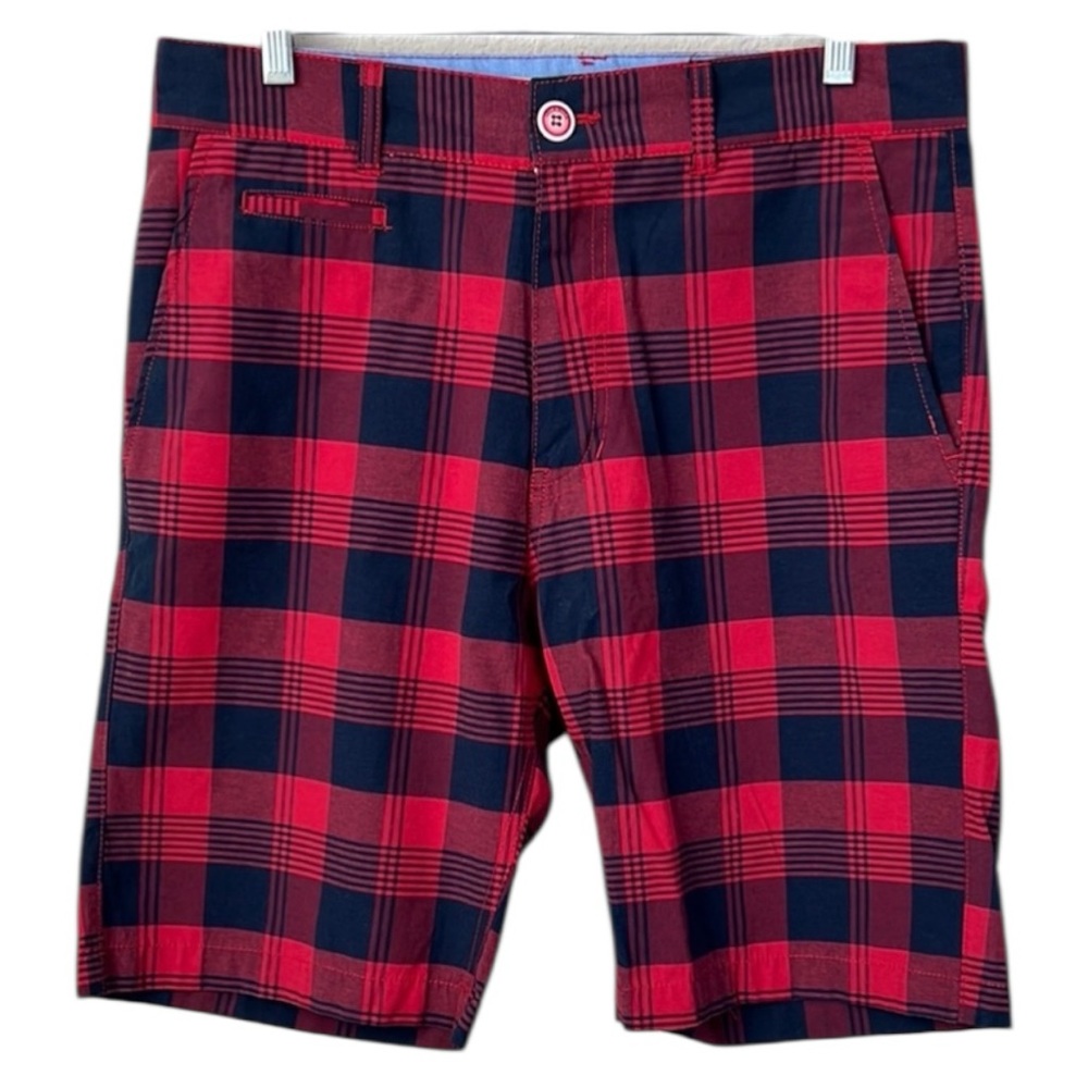 The Original Islandia Plaid Red and Blue Shorts Size 34